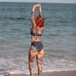 Shark Tooth High-Waisted Bikini